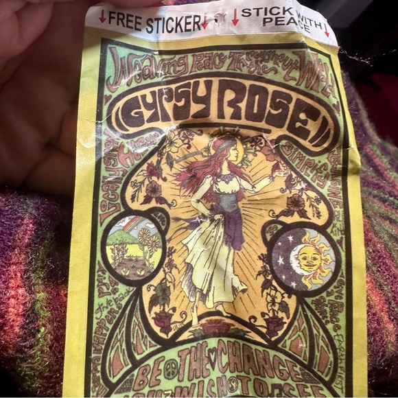 Striped Hooded Poncho - Picture 8 of 8